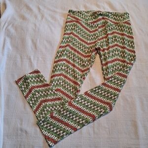 Lularoe women's Tall & Curvy Kermit the Frog leggings EUC
